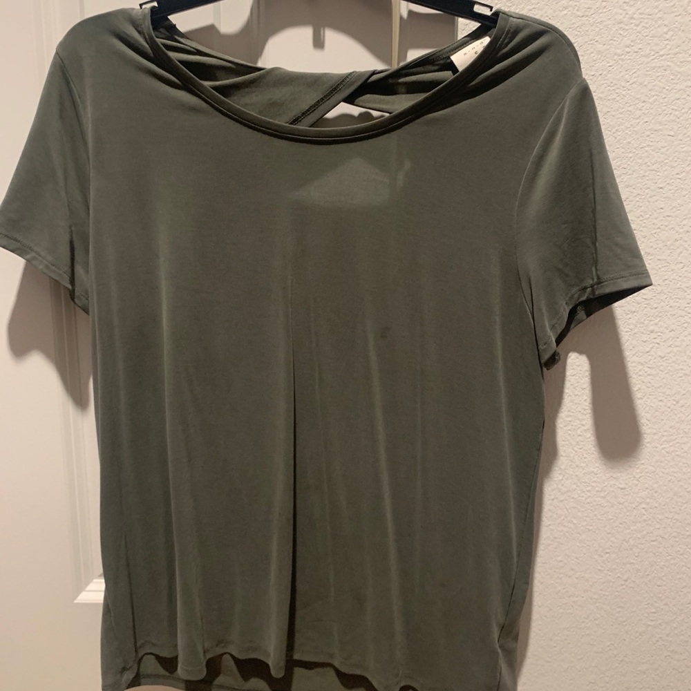 Green open back top